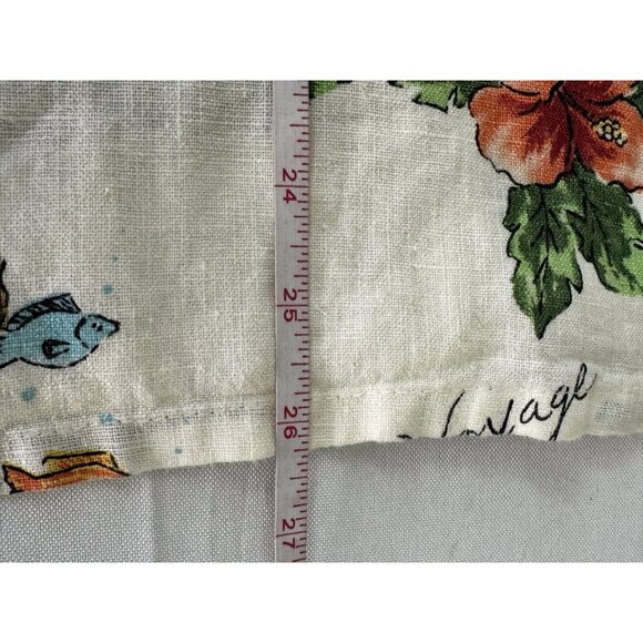 Hot Cotton Marc Ware Womens 1X Beach Island White Linen Top Cottagecore Resort - Picture 14 of 14